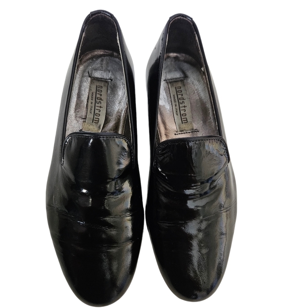 Nordstrom Womens‎ Black Leather Loafers Sz 6.5